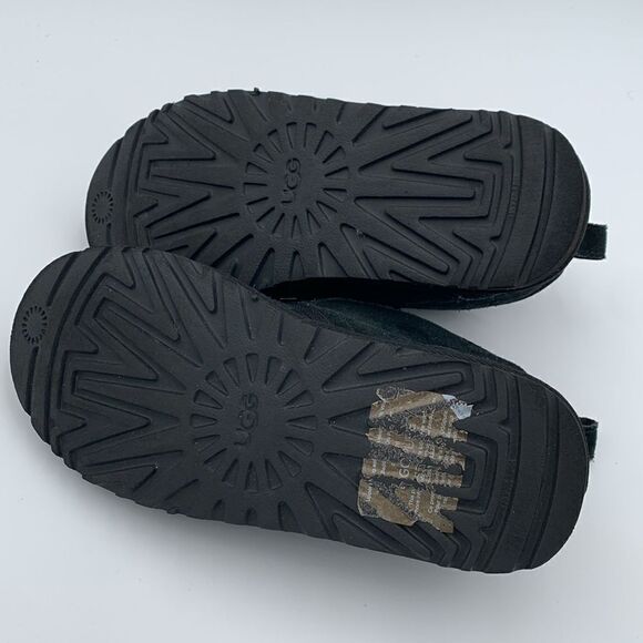 UGG Neumel black suede leather shearling wool lined ankle boots men’s size 7 - Picture 10 of 10